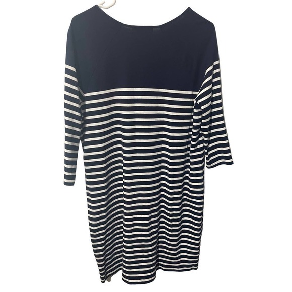 RALPH Lauren Nautical Navy & White Striped 100% Cotton Dress - Picture 5 of 6